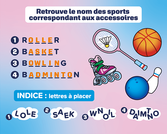 Solution du jeu « LES DEVINETTES »