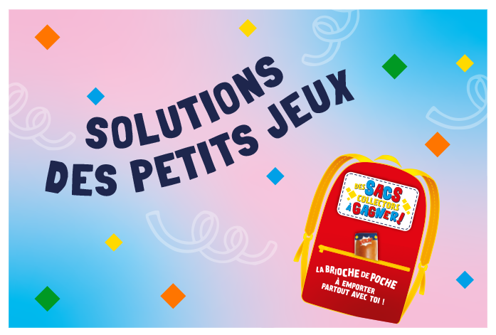 Solutions des petits jeux